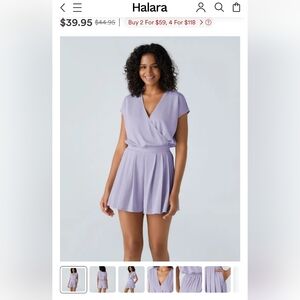 HALARA Light Purple Wrap Romper